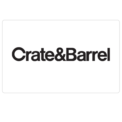 CRATE & BARREL<sup>&reg;</sup> Digital $25 Gift Card – When you give Crate and Barrel Gift Cards people will know you have a good eye for fashionable home furnishings that are also practical and affordable.
