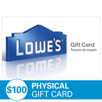 LOWE'S HOME IMPROVEMENT<sup>®</sup> $100 Physical Gift Card