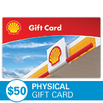 SHELL GAS<sup>®</sup> $50 Physical Gift Card